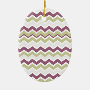monogram Chevron Brick Keramisch Ornament