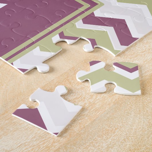 monogram Chevron Brick Legpuzzel (Zijkant)