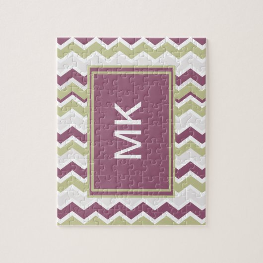 monogram Chevron Brick Legpuzzel (Verticaal)