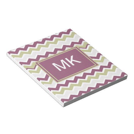 monogram Chevron Brick Notitieblok (Schuin)