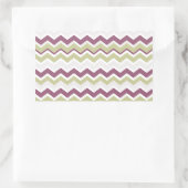 monogram Chevron Brick Rechthoekige Sticker (Tas)