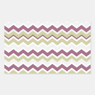 monogram Chevron Brick Rechthoekige Sticker