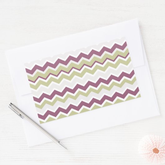 monogram Chevron Brick Rechthoekige Sticker (Envelop)