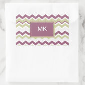 monogram Chevron Brick Rechthoekige Sticker (Tas)