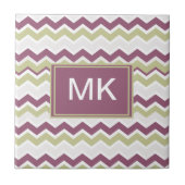 monogram Chevron Brick Tegeltje (Voorkant)
