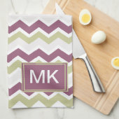 monogram Chevron Brick Theedoek (Quarter Fold)