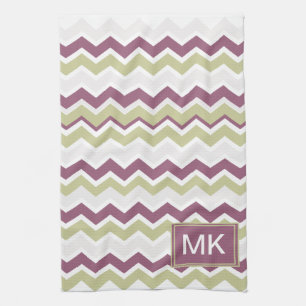 monogram Chevron Brick Theedoek