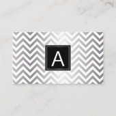 Monogram | Chevron Glitter | Gebeurtenisplanner Visitekaartje (Voorkant)