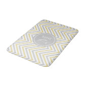 Monogram Chevron Gray and Gold Modern Bath Mat (Gekanteld)