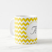 Monogram Chevron Initialen Koffiemok (Voorkant links)