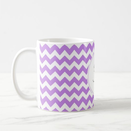 Monogram Chevron Initialen Koffiemok (Links)