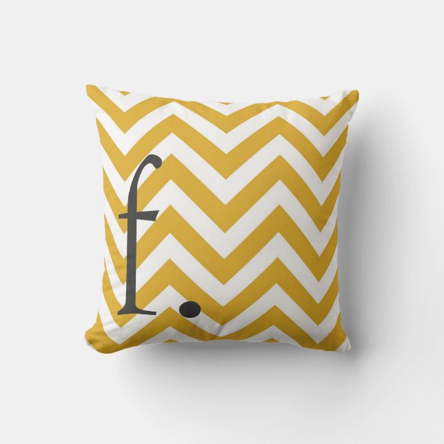 Monogram Chevron Pillow Kussen (Voorkant)