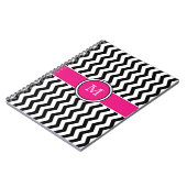 Monogram Chevron Stripes met roze spirale laptop Notitieboek (Linkerzijde)