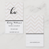 Monogram | Chevron Visitekaartje (Voorkant / Achterkant)