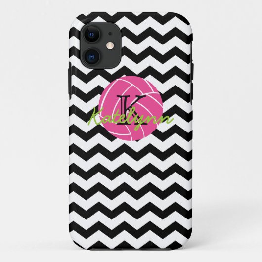 Monogram Chevron Zigzag Volleyball iPhone 5 Hoesje (Achterkant)