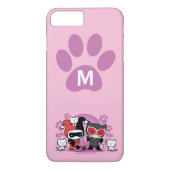 Monogram Chibi Harley Quinn en Catoman met katten Case-Mate iPhone Case (Achterkant)
