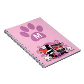 Monogram Chibi Harley Quinn en Catoman met katten Notitieboek (Rechterzijde)