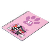 Monogram Chibi Harley Quinn en Catoman met katten Notitieboek (Linkerzijde)