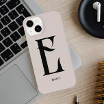 Monogram  Chic Beige iPhone 14 Hoesje<br><div class="desc">monogram.</div>