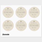 Monogram Chic Beige Kaars Spa Product Label (Vel)
