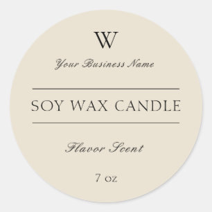 Monogram Chic Beige Kaars Spa Product Label