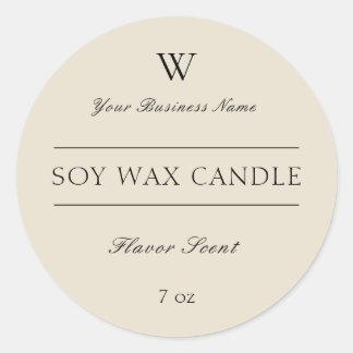 Monogram Chic Beige Kaars Spa Product Label