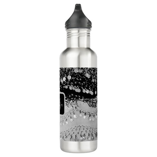 Monogram Chic Black en Silver Gypsy Scarf Waterfles (Rechts)