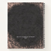 Monogram Chic Black Roos Gold Artist Sketchbook Notitieboek (Achterkant)
