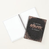 Monogram Chic Black Roos Gold Artist Sketchbook Notitieboek (Binnen)