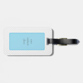 Monogram Chic Blue Electric Guitar Yellow Stripes Bagagelabel (Achterkant horizontaal)
