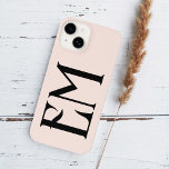 Monogram  Chic Blush Pink iPhone 14 Hoesje<br><div class="desc">monogram.</div>