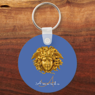 Monogram Chic Couture Gouden Medusa Masker Frans B Sleutelhanger