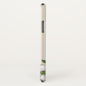 Monogram Chic Dogwood Blossom & Stripes Case-Mate iPhone Case (Achterkant / rechts)