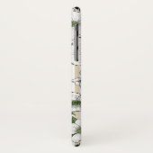 Monogram Chic Dogwood Blossom & Stripes Case-Mate iPhone Case (Achterkant/links)