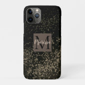 Monogram Chic Gold Confetti Case-Mate iPhone Case (Achterkant)