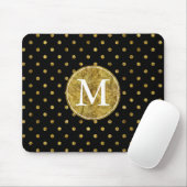 Monogram Chic Gold Glam en Black Stippen Muismat (Met muis)