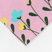 Monogram chic grijs bloemmotief fleece deken (Hoek)