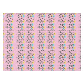 Monogram chic grijs bloemmotief tafelkleed (Voorkant (Horizontaal))