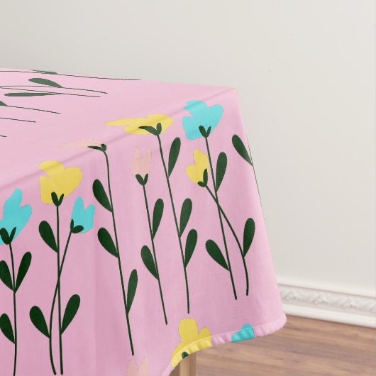 Monogram chic grijs bloemmotief tafelkleed (Voorbeeld)