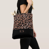 Monogram Chic Leopard Animal Print Canvas tas (Dichtbij)