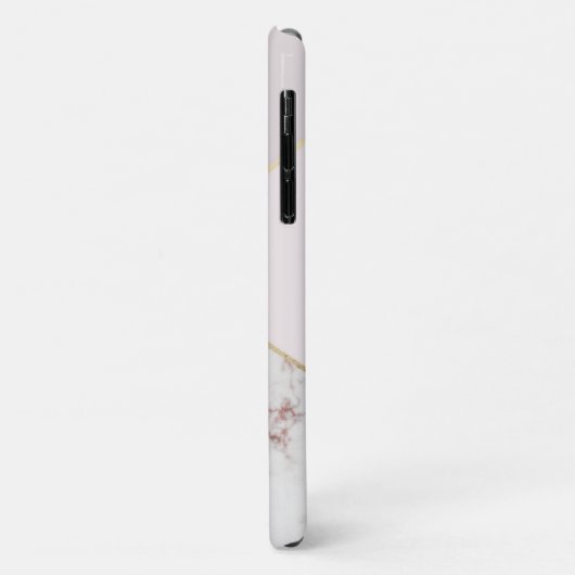 Monogram Chic Marmer Geometrisch Roze Goud Case-Mate iPhone Case (Achterkant/links)