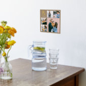 Monogram Chic Multi Foto Boho Beige Folie Afdrukken (Laag (Keuken))