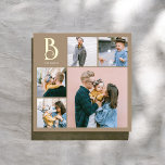 Monogram Chic Multi Foto Boho Beige Folie Afdrukken<br><div class="desc">Verhoog uw interieur met onze gepersonaliseerde vierkante folie art print, ideaal voor het toevoegen van een vleugje elegantie en personalisatie aan elke ruimte. Dit prachtige stuk is voorzien van een fotocollage met 4 vierkante foto's en 1 grotere verticale foto, zodat u uw favoriete herinneringen kunt laten zien in een visueel...</div>