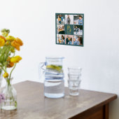 Monogram Chic Multi Photo Blauwgroen Folie Afdrukken (Laag (Keuken))