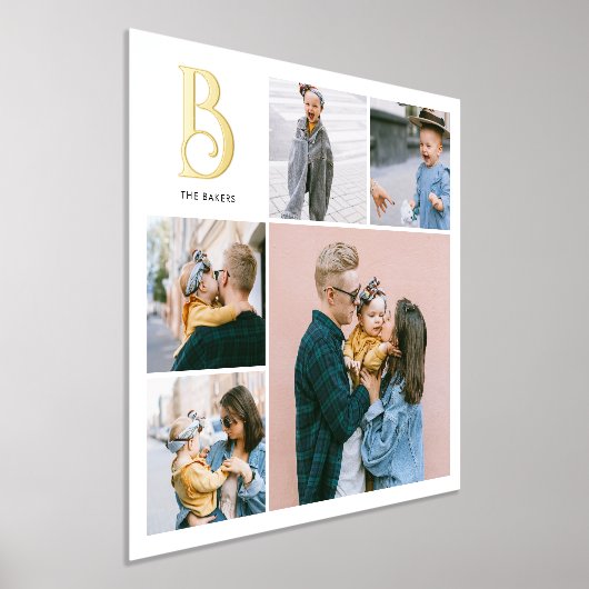 Monogram Chic Multi Photo White Folie Afdrukken (Laagn)