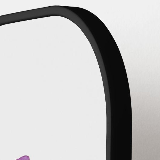 Monogram Chic Pink Trendy Waterverf Floral Pickleball Paddle (Links Detail)