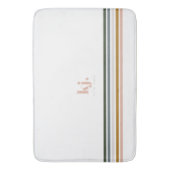 Monogram Chic Retro Stripes Badmat (Voorkant Verticaal)