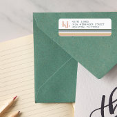 Monogram Chic Retro Stripes Etiket