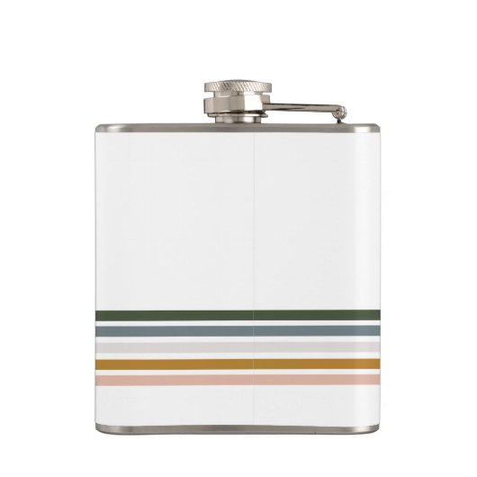 Monogram Chic Retro Stripes Heupfles (Achterkant)