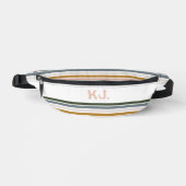 Monogram Chic Retro Stripes Heuptasje (Voorkant)